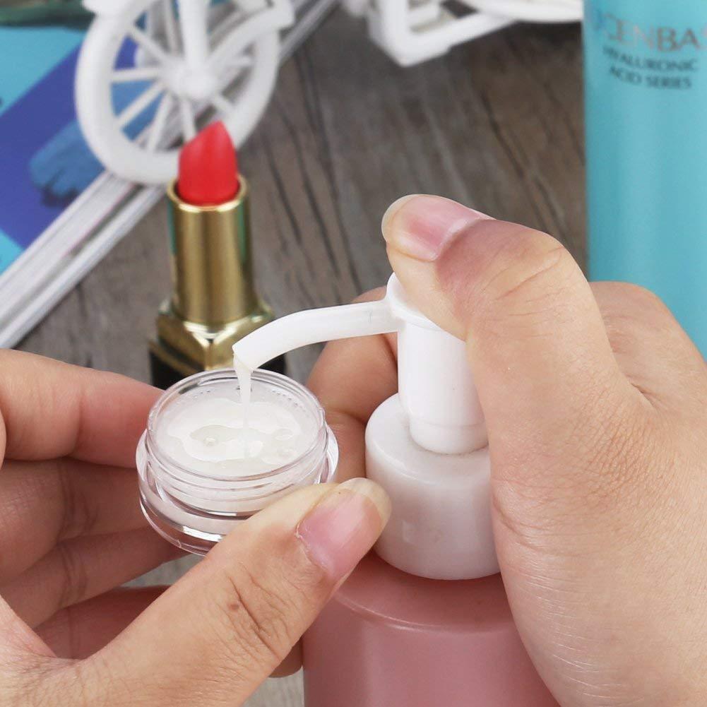 imageAccmor 10 Pieces Makeup Travel Containers with Lids 35 1015 20 Gram Size Cosmetic Jars with 5 Pieces Mini Spatulas for Giftrandom color2 Colors