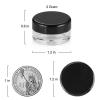 imageAccmor 100 Pieces 3g Empty Sample Containers with Lids Cosmetic Jars with 5 Pieces Mini SpatulasPurple