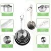 imageAccmor 11 Piece Stainless Steel Measuring Spoons Cups Set Premium Stackable Tablespoons Measuring Set for Gift Dry Liquid Ingredients Cooking Baking