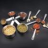 imageAccmor 11 Piece Stainless Steel Measuring Spoons Cups Set Premium Stackable Tablespoons Measuring Set for Gift Dry Liquid Ingredients Cooking Baking