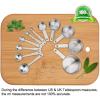 imageAccmor 11 Piece Stainless Steel Measuring Spoons Cups Set Premium Stackable Tablespoons Measuring Set for Gift Dry Liquid Ingredients Cooking Baking