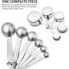 imageAccmor 11 Piece Stainless Steel Measuring Spoons Cups Set Premium Stackable Tablespoons Measuring Set for Gift Dry Liquid Ingredients Cooking Baking