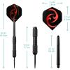 imageAccmor 12 Pack Steel Tip Darts24G Professional Metal Darts Set for DartboardBlackStyle A