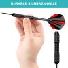 imageAccmor 12 Pack Steel Tip Darts24G Professional Metal Darts Set for DartboardBlackStyle A
