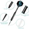 imageAccmor 12 Pack Steel Tip Darts24G Professional Metal Darts Set for DartboardBlackStyle A