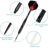 imageAccmor 12 Pack Steel Tip Darts24G Professional Metal Darts Set for DartboardBlackStyle B