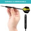imageAccmor 12 Pack Steel Tip Darts24G Professional Metal Darts Set for DartboardBlackStyle B