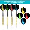 imageAccmor 12 Pack Steel Tip Darts24G Professional Metal Darts Set for DartboardGoldStyle B