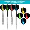 imageAccmor 12 Pack Steel Tip Darts24G Professional Metal Darts Set for DartboardSilverStyle B