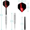 imageAccmor 12 Pack Steel Tip Darts24G Professional Metal Darts Set for DartboardSilverStyle B