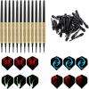 imageAccmor 12 Pcs Darts Plastic Tip Soft Tip Darts Set 14g Plastic Tipped Dart Attach Extra 36 Black 2BA Replacement Tips Soft Tip Darts for ElectronicPlastic DartboardRed  Blue  GreenStripes