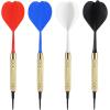 imageAccmor 12 Pcs Soft Tip Darts 18g Plastic Tip Darts Set Attach Extra 100 Black 2BA Replacement Tips Soft Tip Darts for ElectronicPlastic Dartboard