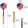 imageAccmor 12pcs Steel Tip Darts Set 18 Grams Professional Metal Darts Metal Tip Darts with 4 Extra Nylon Shafts 4 Extra Flights in Four Different Patterns