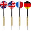 imageAccmor 12pcs Steel Tip Darts Set 18 Grams Professional Metal Darts Metal Tip Darts with 4 Extra Nylon Shafts 4 Extra Flights in Four Different Patterns
