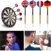 imageAccmor 12pcs Steel Tip Darts Set 18 Grams Professional Metal Darts Metal Tip Darts with 4 Extra Nylon Shafts 4 Extra Flights in Four Different Patterns