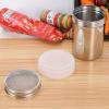 imageAccmor 2 Pack Powdered Sugar Shaker Duster Cinnamon Shaker Flour Sifter Fine Mesh Stainless Steel Dredge for Baking Soda Flour Cinnamon CocoaLarge14 oz