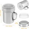 imageAccmor 2 Pack Powdered Sugar Shaker Duster Cinnamon Shaker Flour Sifter Fine Mesh Stainless Steel Dredge for Baking Soda Flour Cinnamon CocoaMedium10 oz