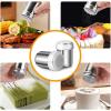 imageAccmor 2 Pack Powdered Sugar Shaker Duster Cinnamon Shaker Flour Sifter Fine Mesh Stainless Steel Dredge for Baking Soda Flour Cinnamon CocoaSmall7 oz