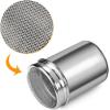 imageAccmor 2 Pack Powdered Sugar Shaker Duster Cinnamon Shaker Flour Sifter Fine Mesh Stainless Steel Dredge for Baking Soda Flour Cinnamon CocoaSmall7 oz