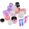 imageAccmor 25 Pieces Acrylic Containers with Lids 35101520 Gram Size Cosmetic Jars with 5 Pieces Mini Spatulas Gift