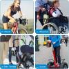 imageAccmor 2in1 Walker Cup Holder with Phone Holder Wheelchair Cup Holder Rollator Cup Holder Cup Phone Holder for Walker Wheelchair Rollator Mobility ScooterStyle CBlack