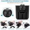 imageAccmor 2in1 Walker Cup Holder with Phone Holder Wheelchair Cup Holder Rollator Cup Holder Cup Phone Holder for Walker Wheelchair Rollator Mobility ScooterStyle CBlack