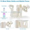 imageAccmor 2in1 Walker Cup Holder with Phone Holder Wheelchair Cup Holder Rollator Cup Holder Cup Phone Holder for Walker Wheelchair Rollator Mobility ScooterStyle CWhite