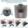 imageAccmor 2in1 Walker Cup Holder with Phone Holder Wheelchair Cup Holder Rollator Cup Holder Cup Phone Holder for Walker Wheelchair Rollator Mobility ScooterStyle CTransparent