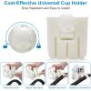 imageAccmor 2in1 Walker Cup Holder with Phone Holder Wheelchair Cup Holder Rollator Cup Holder Cup Phone Holder for Walker Wheelchair Rollator Mobility ScooterStyle CWhite