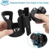 imageAccmor 2in1 Walker Cup Holder with Phone Holder Wheelchair Cup Holder Rollator Cup Holder Cup Phone Holder for Walker Wheelchair Rollator Mobility ScooterStyle CBlack