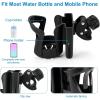 imageAccmor 2in1 Walker Cup Holder with Phone Holder Wheelchair Cup Holder Rollator Cup Holder Cup Phone Holder for Walker Wheelchair Rollator Mobility ScooterStyle CBlack