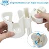 imageAccmor 2in1 Walker Cup Holder with Phone Holder Wheelchair Cup Holder Rollator Cup Holder Cup Phone Holder for Walker Wheelchair Rollator Mobility ScooterStyle CWhite