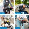 imageAccmor 2in1 Walker Cup Holder with Phone Holder Wheelchair Cup Holder Rollator Cup Holder Cup Phone Holder for Walker Wheelchair Rollator Mobility ScooterBlack Double Holder