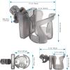 imageAccmor 2in1 Walker Cup Holder with Phone Holder Wheelchair Cup Holder Rollator Cup Holder Cup Phone Holder for Walker Wheelchair Rollator Mobility ScooterStyle CTransparent