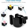 imageAccmor 2in1 Walker Cup Holder with Phone Holder Wheelchair Cup Holder Rollator Cup Holder Cup Phone Holder for Walker Wheelchair Rollator Mobility ScooterBlack