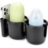 imageAccmor 2in1 Walker Cup Holder with Phone Holder Wheelchair Cup Holder Rollator Cup Holder Cup Phone Holder for Walker Wheelchair Rollator Mobility ScooterBlack Double Holder