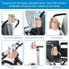 imageAccmor 2in1 Walker Cup Holder with Phone Holder Wheelchair Cup Holder Rollator Cup Holder Cup Phone Holder for Walker Wheelchair Rollator Mobility ScooterPink