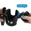 imageAccmor 2in1 Walker Cup Holder with Phone Holder Wheelchair Cup Holder Rollator Cup Holder Cup Phone Holder for Walker Wheelchair Rollator Mobility ScooterStyle BBlack