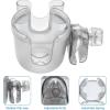 imageAccmor 2in1 Walker Cup Holder with Phone Holder Wheelchair Cup Holder Rollator Cup Holder Cup Phone Holder for Walker Wheelchair Rollator Mobility ScooterTransparent Grey
