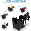 imageAccmor 2in1 Walker Cup Holder with Phone Holder Wheelchair Cup Holder Rollator Cup Holder Cup Phone Holder for Walker Wheelchair Rollator Mobility ScooterStyle BBlack
