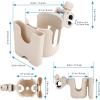 imageAccmor 2in1 Walker Cup Holder with Phone Holder Wheelchair Cup Holder Rollator Cup Holder Cup Phone Holder for Walker Wheelchair Rollator Mobility ScooterStyle BWhite