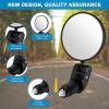 imageAccmor 2pcs Bike Mirror Bar End Bicycle Riding Rearview Mirrors for Handlebars Adjustable 360 Degree Rotatable Convex Mirror for Mountain Road Bikes