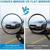 imageAccmor 2pcs Bike Mirror Bar End Bicycle Riding Rearview Mirrors for Handlebars Adjustable 360 Degree Rotatable Convex Mirror for Mountain Road Bikes