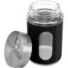 imageAccmor 2pcs Salt and Pepper ShakersStainless Steel Shaker for Salt Powder Sugar Cinnamon Pepper Spice Dispenser with Adjustable Pour HolesSilverBlack