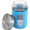imageAccmor 2pcs Salt and Pepper ShakersStainless Steel Shaker for Salt Powder Sugar Cinnamon Pepper Spice Dispenser with Adjustable Pour HolesSilverBlue