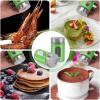 imageAccmor 2pcs Salt and Pepper ShakersStainless Steel Shaker for Salt Powder Sugar Cinnamon Pepper Spice Dispenser with Adjustable Pour HolesSilverGreen