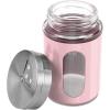 imageAccmor 2pcs Salt and Pepper ShakersStainless Steel Shaker for Salt Powder Sugar Cinnamon Pepper Spice Dispenser with Adjustable Pour HolesSilverPink