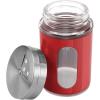 imageAccmor 2pcs Salt and Pepper ShakersStainless Steel Shaker for Salt Powder Sugar Cinnamon Pepper Spice Dispenser with Adjustable Pour HolesSilverRed