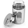 imageAccmor 2pcs Salt and Pepper ShakersStainless Steel Shaker for Salt Powder Sugar Cinnamon Pepper Spice Dispenser with Adjustable Pour HolesSilverSilver