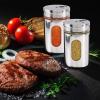 imageAccmor 2pcs Salt and Pepper ShakersStainless Steel Shaker for Salt Powder Sugar Cinnamon Pepper Spice Dispenser with Adjustable Pour HolesSilverSilver